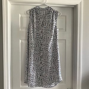 CAbi Blue, Purple & White Leopard Print Dress
